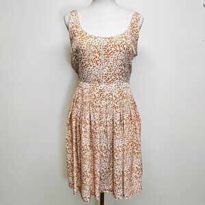 Club Monaco Size Small (S) Floral Print 100% Silk Dress Secondhand